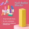 Nail Files and Buffers, MORGLES Nail Care Kit for Natural and Acrylic Nails, 6pcs 100/180 Grit Nail File 6pcs Rectangular Nail Buffer Blocks 2pcs Brush