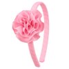 7Rainbows 1 Pcs Grosgrain Ribbon Rose Pink Carnation Floral Headbands for Girls Toddlers Teens.