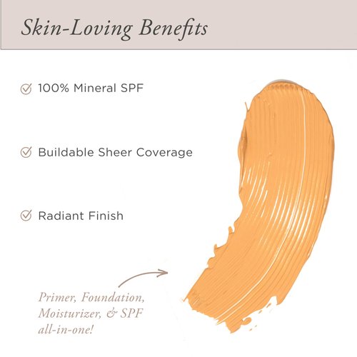 PÜR Beauty 4-in-1 Tinted Moisturizer With SPF 20 - Hydrating Face Moisturizer, Primer, & Foundation With Shea Butter, Aloe Vera & Vitamin B3 - Vegan Friendly - Free of Paraben, Gluten & BPA - Almond