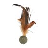 Penn-Plax Cat-Life Compressed Catnip Birdie with Peacock Feathers – Natural Cat Toy – 1 Count