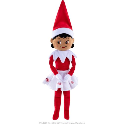 The Elf on the Shelf Plushee Pals - 17-inch Scout Elf Plush Toys - Huggable and Lovable Brown Eyed Girl Stuffed Elf Plush