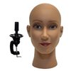 Ladella Beauty Cosmetology Wig Stand Block Bald Female Makeup Manikin Head for Wigs Making " not Styrofoam " Display Mannequin Head (DB-BALD+C)