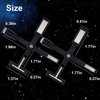 heemeei 5 in 1 Cat Eye Magnet for Nails, 2Pcs Multifunctional Cat Eye Gel Nail Polish Magnet, Upgraded Strong Magnetism Cross Nail Magnets for 3D Nail Art Design DIY Home Salon Manicure (Black)…