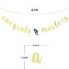 Gold Glitter Congrats Masters Banner - High School/College Graduate Congratulations Hanging Decorating-Congrats Grad Graduation Party Decorations Supplies