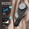Fabric Shaver for Clothes, 2 Modes Lint Remover with 3 Stainless Steel 6-Leaf Blades, Electric Sweater Shaver Defuzzer with Battery Display Fast Remove Fuzz Lint Balls Pills Bobbles