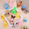 Fovths 64 Pieces Mini Plush Animals Toys Set Cute Small Stuffed Animal Keychain Jungle Animal Decor Goodie Bag Basket Fillers for Birthday Christmas Party