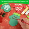 16 Kits Foam Christmas Mitten Craft Kit Foam Christmas Mitten Shapes Ornaments Sets Foam Christmas Mitten Cutouts DIY Christmas Decoration Craft Kit for Kids Xmas Holiday Home Activities,4.3 x 5.7