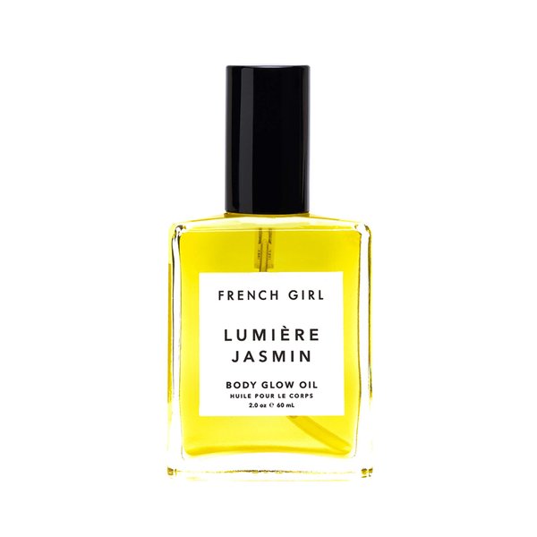 French Girl Lumière Jasmin - Body Glow Vegan Jasmine Oil Multi-Use Smoothing and Nourishing for Body, Face, Hair 2 oz/60 mL