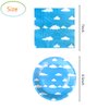 Hqyybf Blue Sky White Clouds Birthday Party Supplies, 20 Plates and 20 Napkins, Blue Sky Cartoon Theme Birthday Party Decorations for Baby Kids Shower