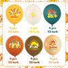 Here Comes The Son Balloons Baby-Shower Decorations - 12 Inch, Pack of 48 | Thickened Boho Sun Shine & Retro Rainbow Latex Balloons for Boy Baby Shower Party Supplies (6 Styles)