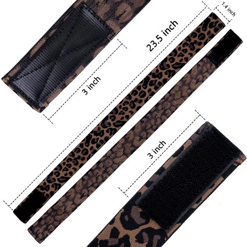 Elastic Bands for Wig Edges 2PCS Edge Laying Band Adjustable Edge Wrap to Lay Edges Lace Melting Band Leopard Print Pattern Wig Band for Edges Comfortable Elastic Band for Lace Frontal Melt