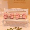 Pearl Hair Bows Clip for Girls, Beleki 2PCS Grosgrain Ribbon Hair Bows Boutique Hair Clips Full Lined Alligator Clips Pink Hair Accessories for Girls Teens Toddlers Kids