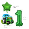 Daimay 23PCS Farm Green Tractor Birthday Decorations Tractor Party Supplies 2nd Happy Birthday Banner Farm Barn Tractor Balloon Green Number Foil Balloon Cake Toppers for Girls Boys Kids Baby Shower