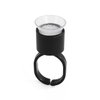 Tattoo Ink Ring Cups,100pcs Microblading Pigment Glue Rings with Sponge Ink Cups Caps Permanent Makeup Tattoo Eyelash Eyebrow Extensions Medium Holder for Tattoo Supplies,Microblading Supplies