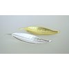 Gold or silver metal leaf alligator hair clip for fine thin hair (Primary color: Gold)