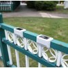 Solar Step Lights Outdoor Solar Powered Railing Lights 1 LED Fence Post Outdoor Stairs Lights for Outdoor Pathway Yard Patio Stairs Step Fences,White Lampshade,White,4 Pack