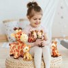 OUOZZZ Giraffes Stuffed Animals with Babies Inside Plush Toys Set Mommy and 4 Little Giraffes Babies - Gift Present Toys for Girls Boys Kids Toddler Infant