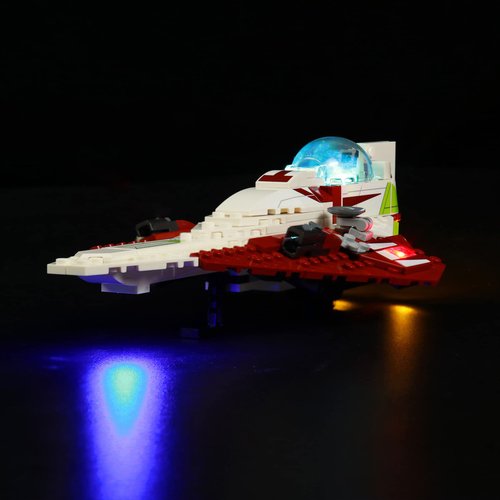 JANWAALY LED Lighting Kit Compatible with Lego 75333 OBI-Wan Kenobi’s Jedi Starfighter Building Set - Lights Only - Decoration LED Light Kit Without Building Block Model (Basic Version)