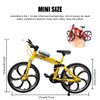 Lynkaye 1pcs Mini Bike Finger Mountain Bike Zinc Alloy Finger Mountain Bike Mini Bicycle Model Cool Boy Toy Decoration Crafts for Home,Bedroom,Living Room,Office, Study Decoration (Blue)