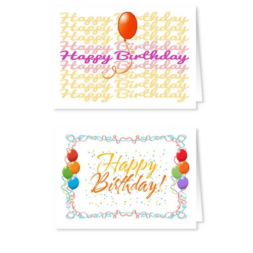 18 Assorted Birthday Cards - Blank Happy Birthday Cards - Boxed Set