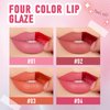 HOSAILY 4Pcs Wine Bottle Lip Stain Peel Off, Tattoo Color Lip Liner Stain peel, High Pigment Transfer Proof Magic Lip Tint, Matte Natural Dewy Finish Waterproof Long Lasting Lipstick Makeup Gift Set