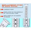 BIUWING 7" Capacity Glass rain Gauge Replacement Tube for Outdoors Yard Garden with Lip, Best Rated, Easy to Read (1 pcs)