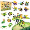 LEBOCADO Mini Building Block Sets Party Favors for Kids Ages 6+, 12 Pack Bug and Insect STEM Building Toys for Goodie Bags Classe Prizes Birthday Boys and Girls