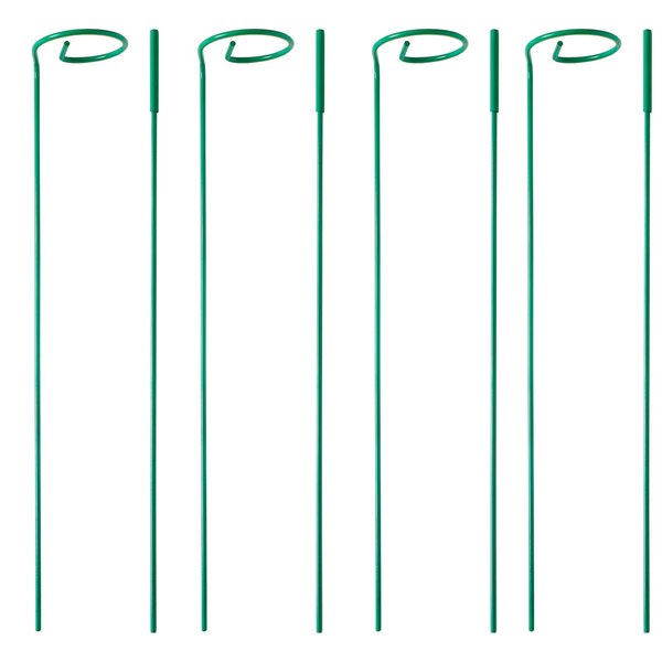 PFNRTH 4 Pack Plant Stakes,Plant Support Stakes for Two Sizes(16 or 32 Inches),Plant Stakes for Outdoor Plants,Garden Flower,Tomato(Green)