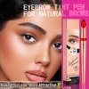 Eyebrow Pencil with 4 Micro-Fork Tip Precision Application Waterproof Smudge-Proof 24H Long-Lasting & Easy Glam Look Eyebrow Pen - 4# Black