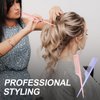 Jurrissa Rat Tail Combs for Parting,Fine Tooth Teasing Comb-Heat Resistant Anti Static Parting Combs for Braiding,Root Teasing-Styling Combs Set for Women,Suit for Wet Dry Hair((Pink&Purple)