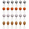 MOMOONNON Mini Foam Squeeze Sports Ball with Keychain, 24 Counts Mixed Mini Soccer, Basketball, Football, BaseBall, Kids Party Favors
