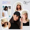 FORCUTEU Baseball Cap with Hair Extensions for Women Short Straight Bob Hairstyle 12 Inch Caps with Hair Attached Adjustable Baseball Cap Wig for Daily Party
