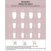 ArtiClaws Tiptrendz Press On Nails Short Coffin Nude Pink Ombre 24 Pcs False Nails Acrylic Ballerina Artificial Nails Prep Kit