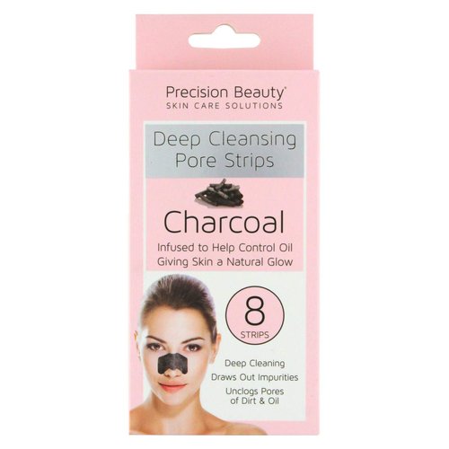 Precision Beauty Charcoal deep cleansing pore strips 8 count, 1.0 Count