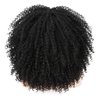 ANNISOUL 16Inch Curly Wigs for Black Women Black Afro Bomb Curly Wig with Bangs Synthetic Fiber Glueless Long Kinky Curly Hair