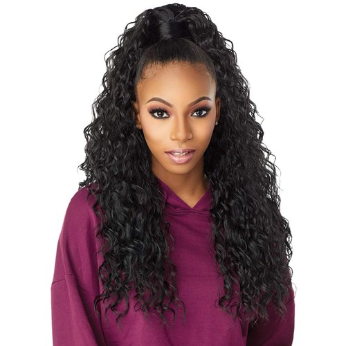 Sensationnel Instant updown halfwig pony - unit 2 Instant up and down 4 style in 1 half wig and pony drawstring - Instant UD unit 2 (1B OFFBLACK)