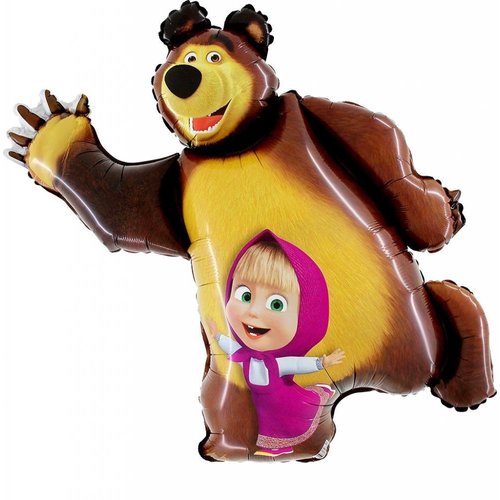 Masha and the Bear Super Shape Figure of Masha Balloon Party Supplies 35 inch
