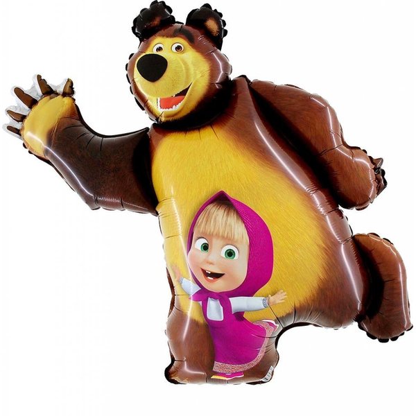 Masha and the Bear Super Shape Figure of Masha Balloon Party Supplies 35 inch