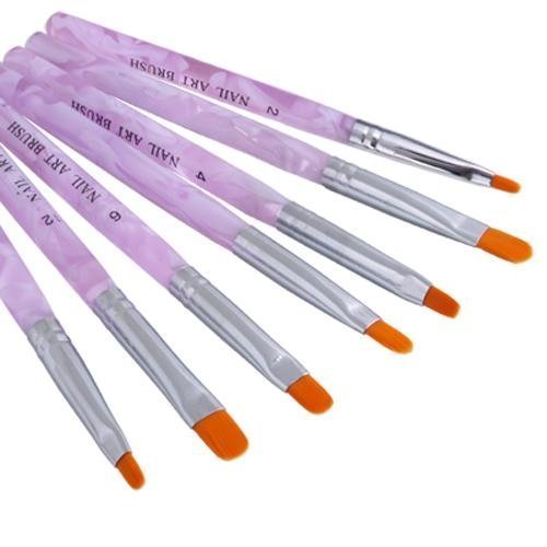 CJESLNA 7 X Acrylic UV Nail False Tips Builder Brush Pen
