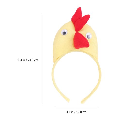 2Pcs Yellow Chick Headband Rooster Animals Headband Hair Hoop for Adults Easter Decorations
