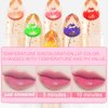 BINGBRUSH Crystal Flower Jelly Color Changing Lipstick,Long Lasting Lip Care Moisturizer Lip Balm Magic Color Change Lip Gloss Lip Tint Stain Matte Makeup Lipstick (03#Red flower)
