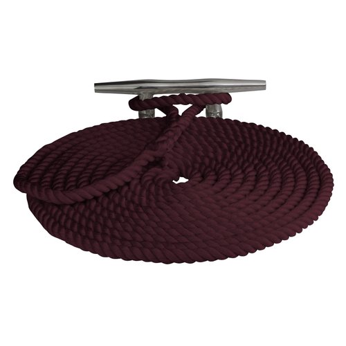 Sea Dog 302110025BG-1 Double Braided Nylon Dock Line, 3/8" x 25' / Burgundy