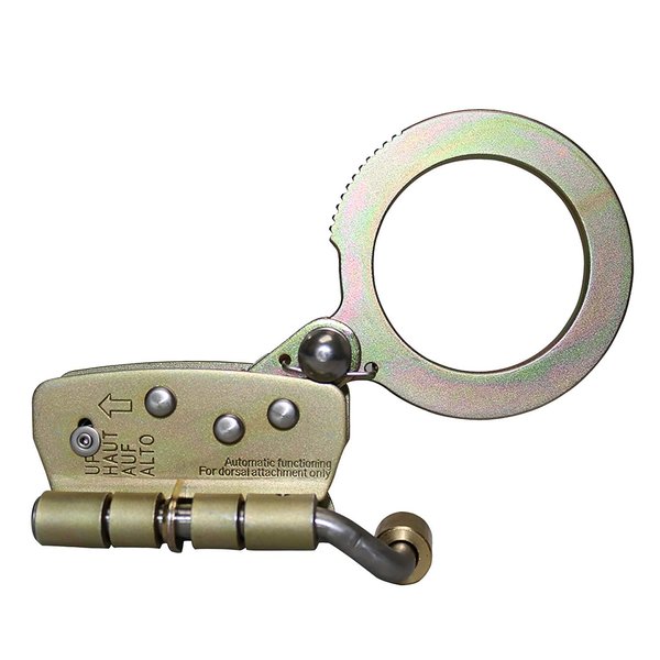 AFP Self-Locking Rope Grab with 2.25 inch Connecting Eye, used with 5/8’’ Lifeline Rope, For Construction, Climbing, Fall-Protection, 310 lb. Capacity (OSHA/ANSI Compliant)