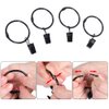 Ginbel Direct Metal Curtain Clip for Window Shower Bedroom Curtains Openable Black Curtain Rings (2 inch, 24 Pack)