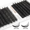XIUSUZAKI Lash Clusters D Curl DIY Eyelash Clusters 30D+40D 280pcs Cluster Lashes 10-16mm Cluster Eyelash Extensions Individual Lashes Wispy Soft Lash Extensions At Home(30D+40D 0.07D,10-16mm Mixed)
