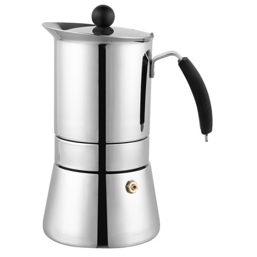 CUISINOX Amore Stainless Steel Stovetop Espresso Coffee Maker, 4-Cup (6 oz)