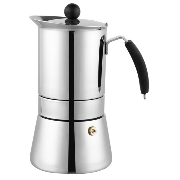 CUISINOX Amore Stainless Steel Stovetop Espresso Coffee Maker, 4-Cup (6 oz)
