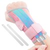 CURECARE 2 in 1 Wrist Brace for Carpal Tunnel, Wrist Splint with 2 Replaceable Matel Plates & Springs and 360° Adjustable Straps (Right - Pink, L/XL)