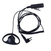 KEYBLU D Shape Earpiece CP200d, CLS1410, CLS1110, CP185, CP200, RDM2070d Headset with Big PTT for 2 Pin Walkie Talkie Radio (Motorola)