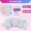 simarro Number Stickers (Number 1-1000), Self Adhesive Label Laser Stickers Waterproof Round Stickers for Organizing Nail Polish Bottle, Nail Sample Stick, Lipstick Storage Organizing (10)